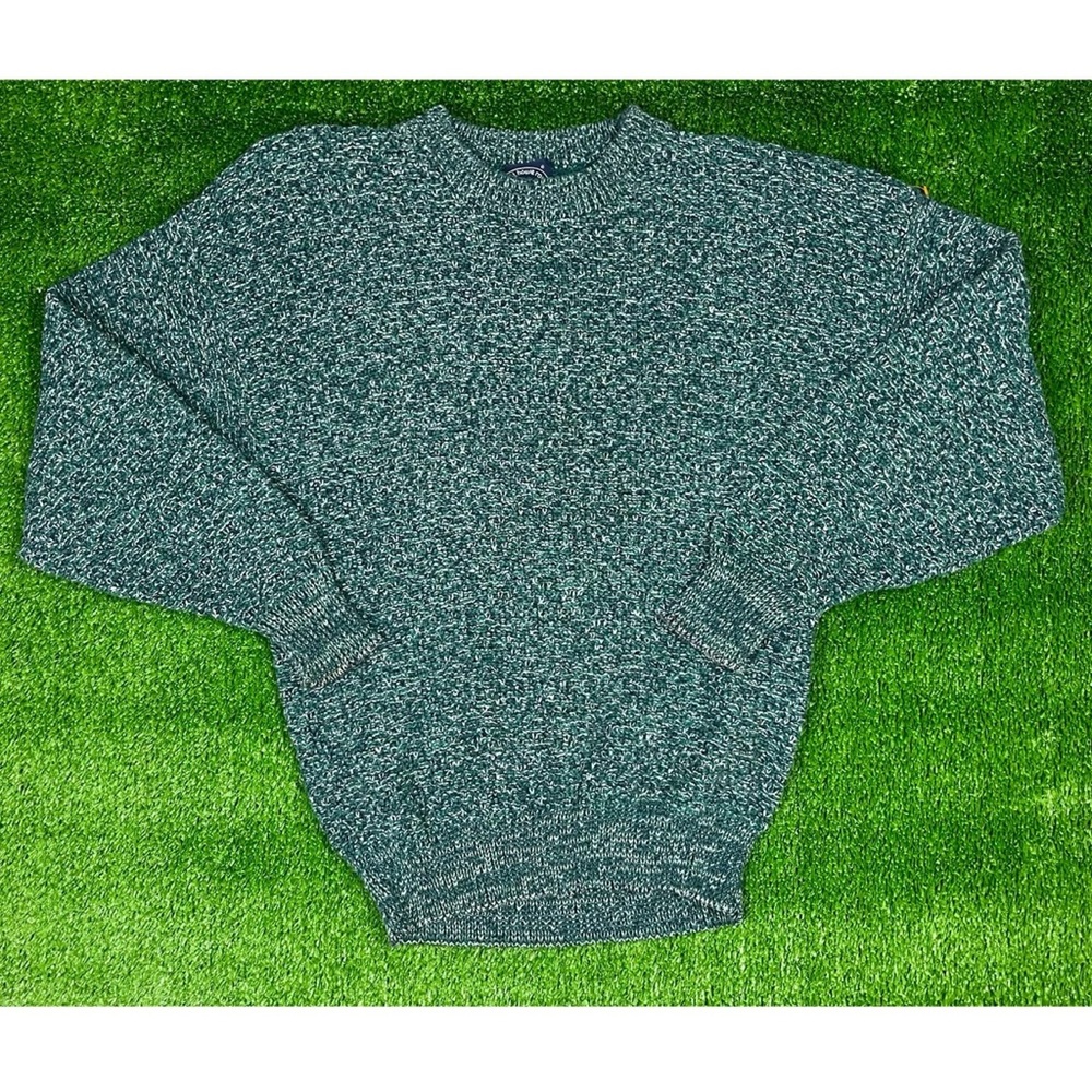 Boat House Row Green Knit Crewneck Sweater